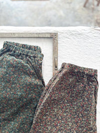 画像3: *sale30%off* prit 40/1 キャラメルコール小花プリント ワイドパンツ