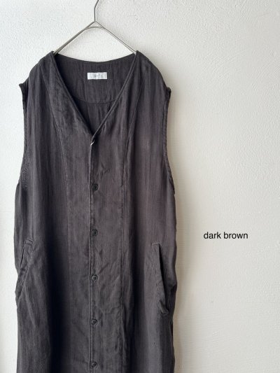 画像3: prit フレンチリネン ドビークロス ロングジレ