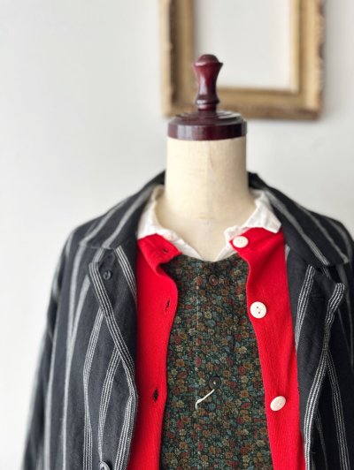 画像10: *sale30%off* prit 40/1キャラメルコール小花プリント 2wayベスト