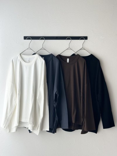 画像1: prit 40/2天竺 クルーネックビッグプルオーバー