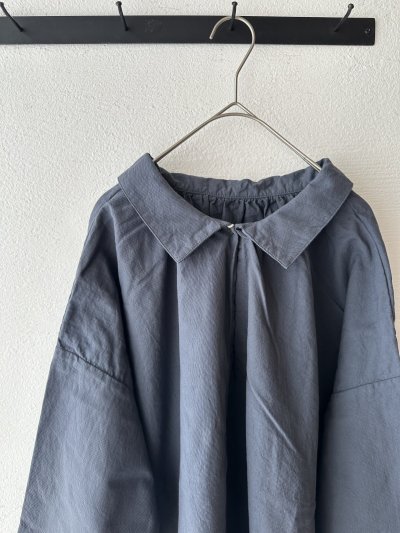 画像7: prit 60/1アンカットコール近江晒加工 2wayギャザースモック