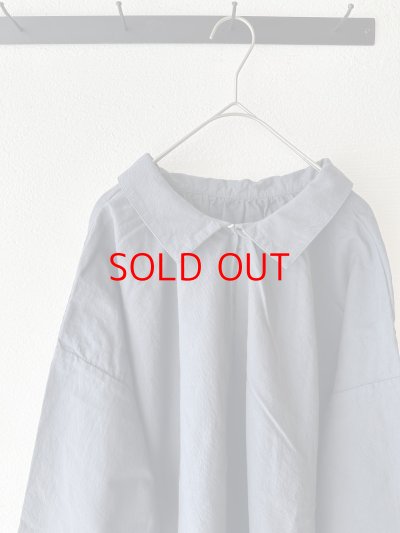 画像7: prit 60/1アンカットコール近江晒加工 2wayギャザースモック