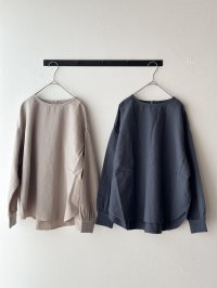prit 60/1アンカットコール近江晒加工 ラウンドヘムプルオーバー