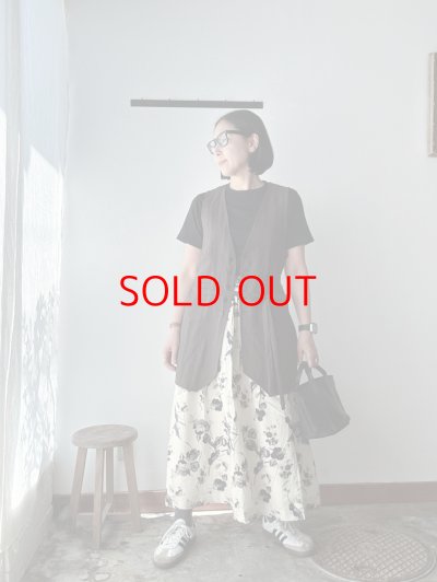 画像4: prit タイプライターフラワープリント タックスカート