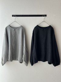 prit 2/48ウール綾織 ノーカラーブラウス