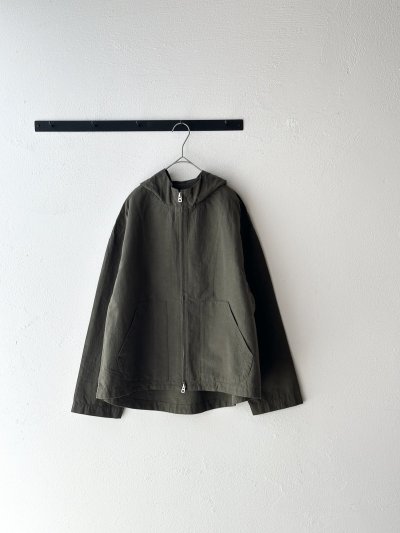 画像1: NATURAL LAUNDRY コットンリネンポプリン ジップアップブルゾン