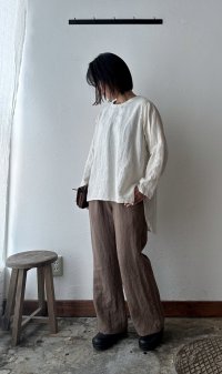 Luminaes コルトレイクリネン ブーツカットPT 