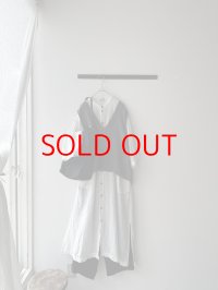 prit フレンチリネン ドビークロス Vネックプルオーバーベスト