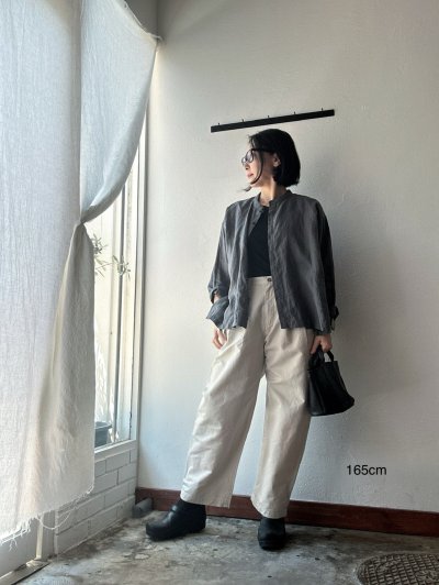 画像2: Luminaes 60コルトレイクリネン カバーシャツ