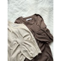 NATURAL LAUNDRY 綿ウールカシミヤ ギャザープルオーバー