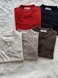 nouvelles du paradis ムーコットン ポロカーディガン