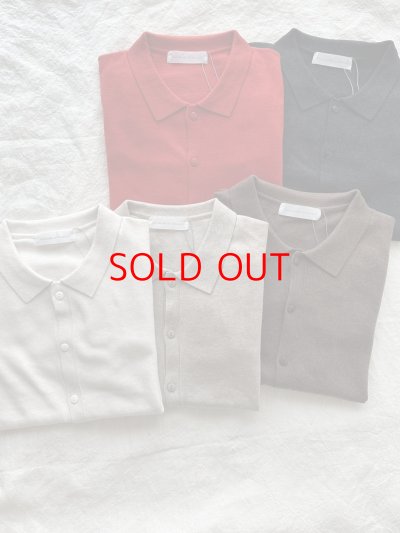 画像1: nouvelles du paradis ムーコットン ポロカーディガン