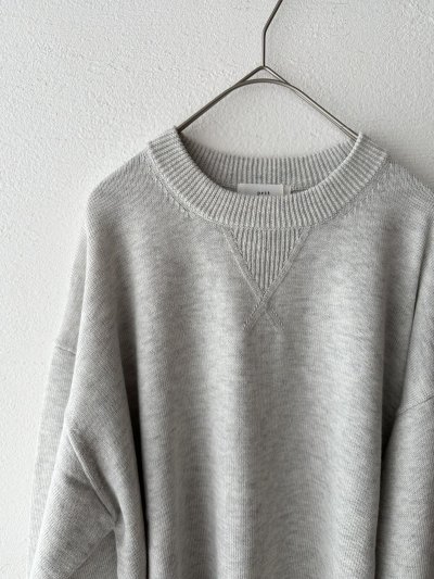画像7: prit 2/30スーパーファインメリノウールコットン9G天竺編み Vガゼットワイドプルオーバー