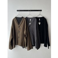 prit 25/1フレンチリネンツイル起毛 ノーカラージャケット