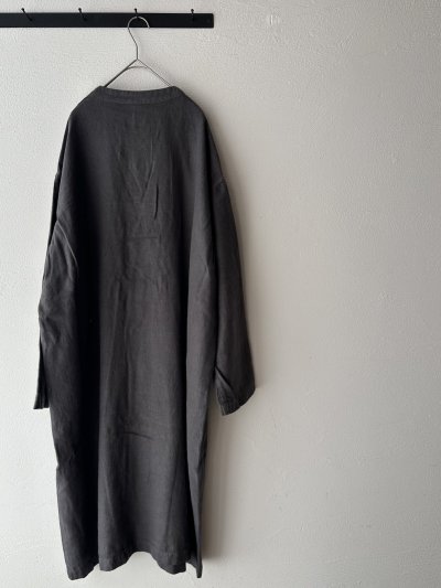 画像11: prit 25/1フレンチリネンツイル起毛 ノーカラーコート