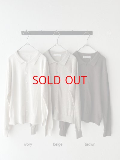 画像5: nouvelles du paradis ムーコットン ポロカーディガン