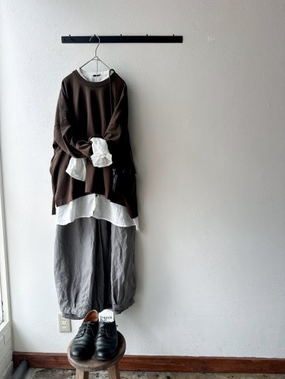 画像3: Luminaes 1/60手染めリネン ロングシャツ 【unisex】