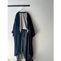 Luminaes 手染めリネン ローブカーディガン