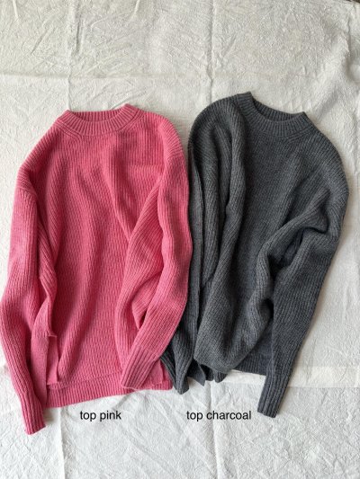 画像3: prit 2/15ラムウール7G片畦編み ワイドプルオーバー