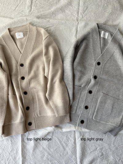 画像5: prit 2/15ラムウール5G天竺編み Vネックワイドカーディガン