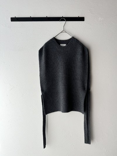 画像15: prit 2/15ラムウール7G片畦編み サイドリボンベスト