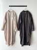 画像1: RINEN 40/1ライトモールスキン スタンドカラーワンピース (1)