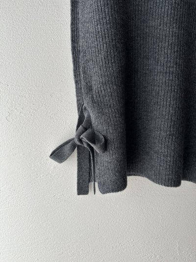 画像14: prit 2/15ラムウール7G片畦編み サイドリボンベスト