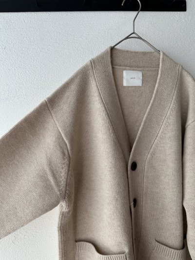 画像9: prit 2/15ラムウール5G天竺編み Vネックワイドカーディガン