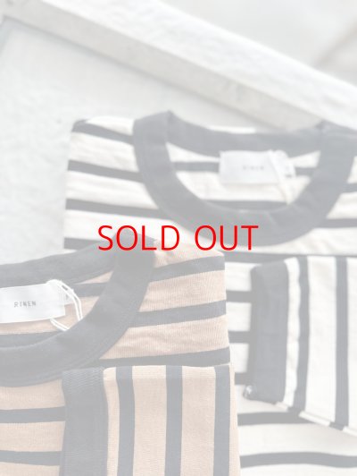 画像2: RINEN 24/1引き揃え度詰め天竺ボーダー クルーネック