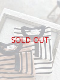 RINEN 24/1引き揃え度詰め天竺ボーダー クルーネック