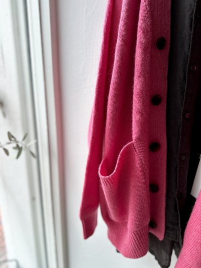 画像3: prit 2/15ラムウール5G天竺編み Vネックワイドカーディガン