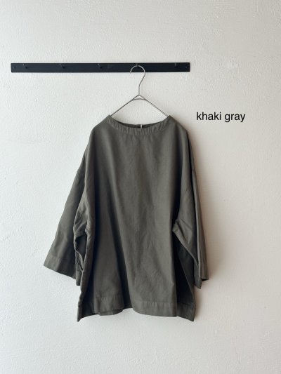 画像10: prit 40/1ネルモールスキン 7分袖ボトルネックプルオーバー