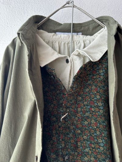 画像3: prit 60/1アンカットコール近江晒加工 2wayギャザースモック