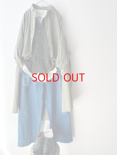 画像4: prit 60/1アンカットコール近江晒加工 2wayギャザースモック