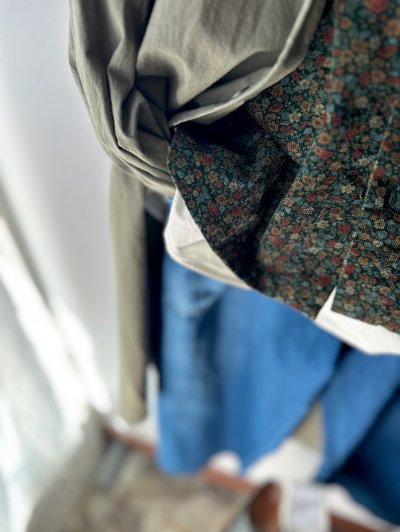 画像7: *sale30%off* prit 40/1キャラメルコール小花プリント 2wayベスト