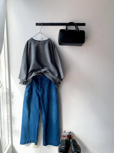 画像1: Veritecoeur Pigment dye スウェットプルオーバー