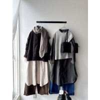 RINEN 40/1ライトモールスキン スタンドカラーワンピース