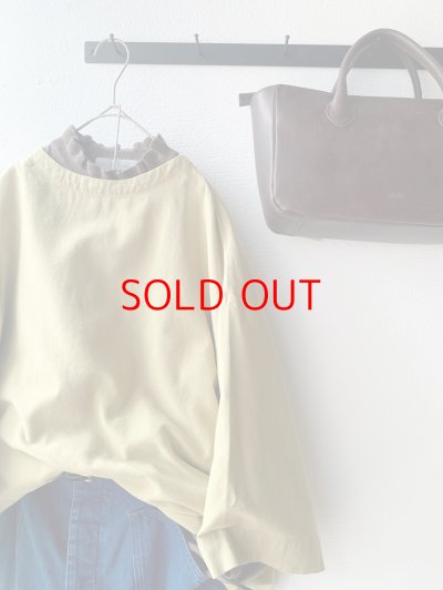 画像3: *sale30%off* prit 40/1ネルモールスキン 7分袖ボトルネックプルオーバー