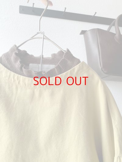 画像5: *sale30%off* prit 40/1ネルモールスキン 7分袖ボトルネックプルオーバー