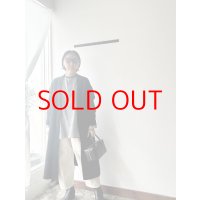 prit 25/1フレンチリネンツイル起毛 ノーカラーコート