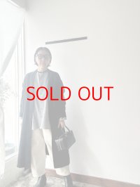 prit 25/1フレンチリネンツイル起毛 ノーカラーコート