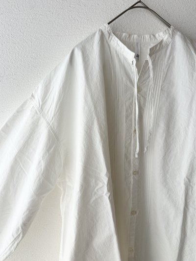 画像3: grin コットンリネンダンプ ピンタックシャツ【クリックポスト(185円)発送可能】