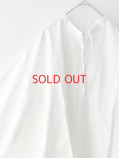 画像3: grin コットンリネンダンプ ピンタックシャツ【クリックポスト（185円）発送可能】