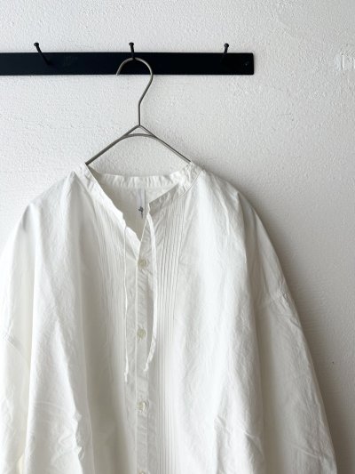 画像2: grin コットンリネンダンプ ピンタックシャツ【クリックポスト(185円)発送可能】