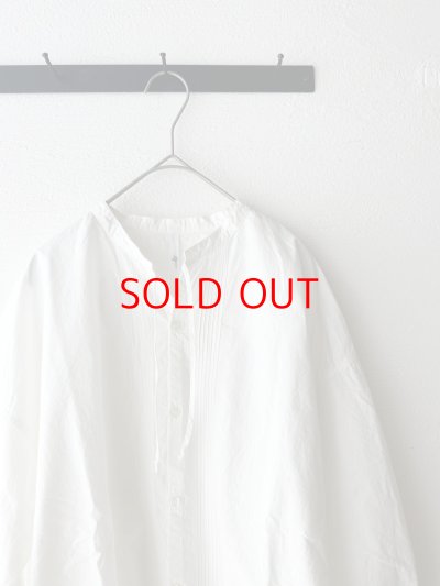 画像2: grin コットンリネンダンプ ピンタックシャツ【クリックポスト（185円）発送可能】