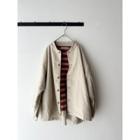 prit 甘撚ドビースエード起毛 ネルカラー裾ヒモショートブルゾン