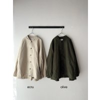 prit 甘撚ドビースエード起毛 ネルカラー裾ヒモショートブルゾン