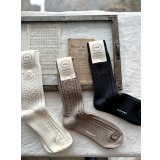 memeri ウールコットンケーブルソックス【1足までクリックポスト可】