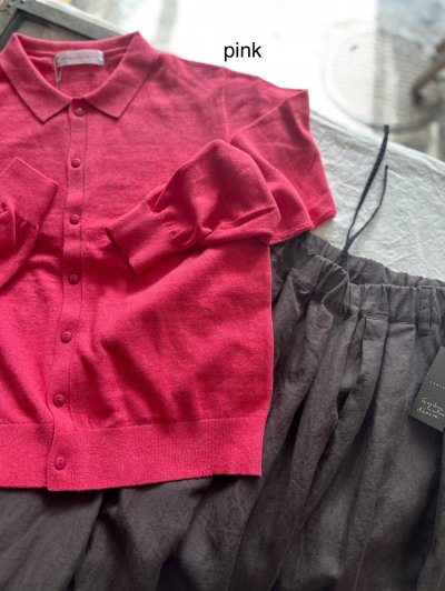 画像2: nouvelles du paradis ムーコットン ポロカーディガン