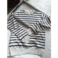 nouvelles du paradis ムーコットン ボーダークルーネックニット